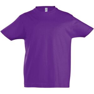 SOLS Kids Unisex Imperial Heavy Cotton Short Sleeve T-Shirt / Dark Purple
